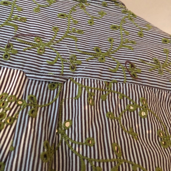 Anthropologie Odille Embroidered Button Down Blouse. - Picture 8 of 15